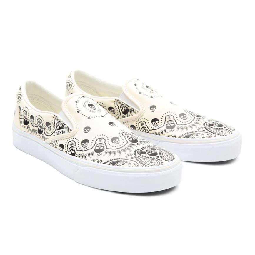 Vans Bandana Classiche Slip-On Blanche | VN823A6CR02