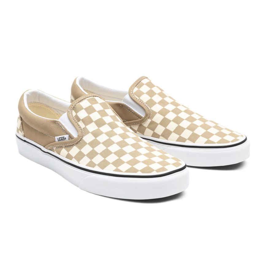 Vans Checkerboard Classiche Slip-On Beige | VN389D8MS31