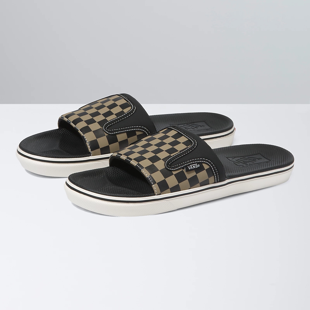 Vans Checkerboard Ultracush Claquette-On Noir | VN985D2ZZ55