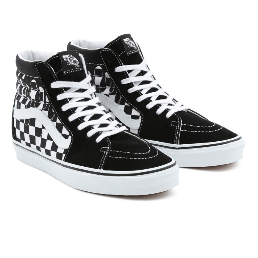 Vans Paint Drip Checkerboard Sk8-Hi Noir | VN475V4UN49